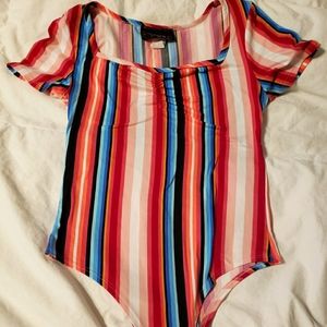 One piece bodysuit with sleeves